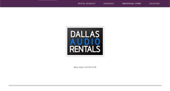 Desktop Screenshot of dallasaudiorentals.com